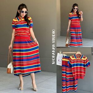 Knitted Top & Skirt Set